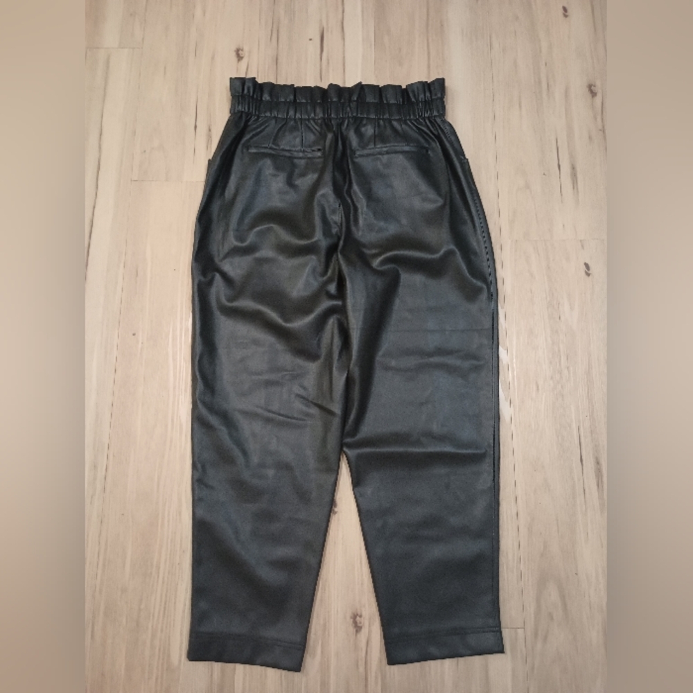 Madewell vegan leather paper bag pants - Picture 3 of 7